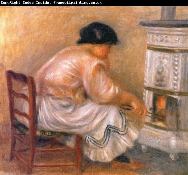 Pierre-Auguste Renoir Femme au coin du poele